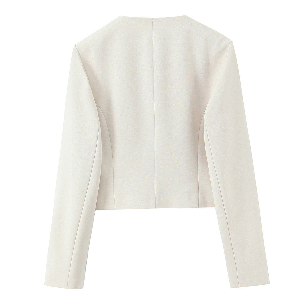 Damen Elegant-weit geschnittene Anzughose mit Bügelfalte und dekorativem Kettengürtel Shop Nory