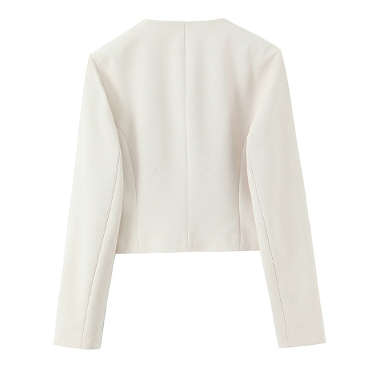 Damen Elegant-weit geschnittene Anzughose mit Bügelfalte und dekorativem Kettengürtel Shop Nory