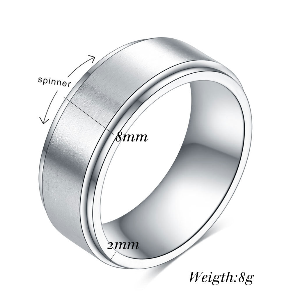 Herren Ring mit elegantem, gebürstetem Finish und polierter Kante Shop Nory