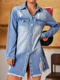 Zerrissene Jeansjacke für Frauen - Stylisch und Lässig