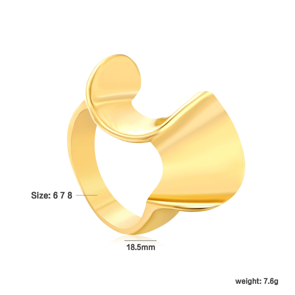 Damen verstellbarer Ring mit elegantem, geschwungenem Design Shop Nory
