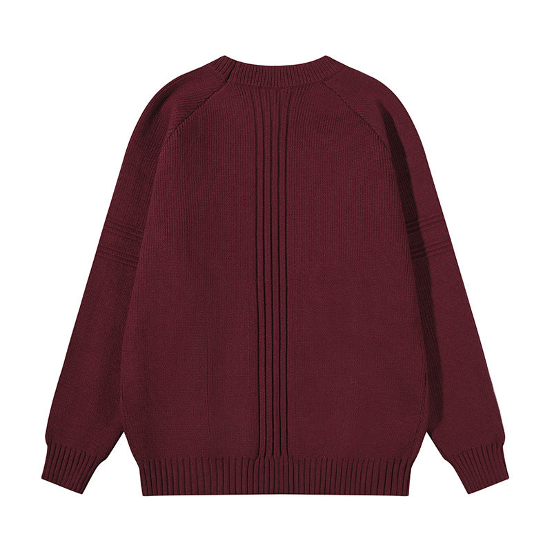 Unisex Grobgestrickter Oversize-Pullover mit Raglanärmeln und strukturierten Einsatznähten Shop Nory