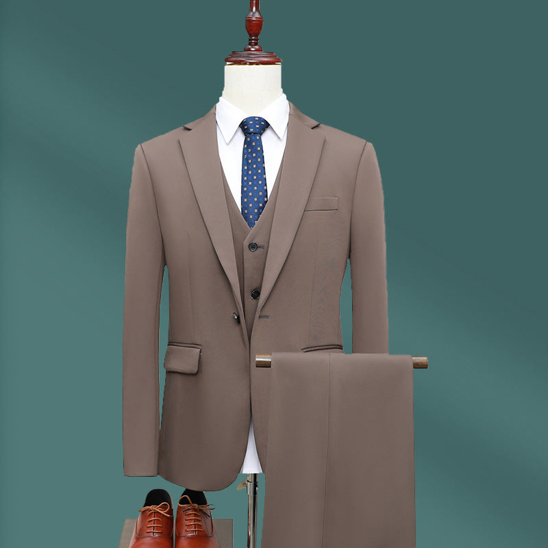 Herren Slim-Fit Dreiteiliger Business-Anzug mit Weste und schlanker Anzughose Shop Nory