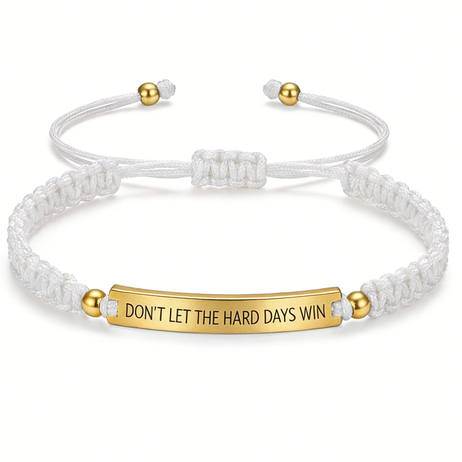 Damen Motivationsarmband mit verstellbarem Knoten und inspirierendem Spruch Shop Nory