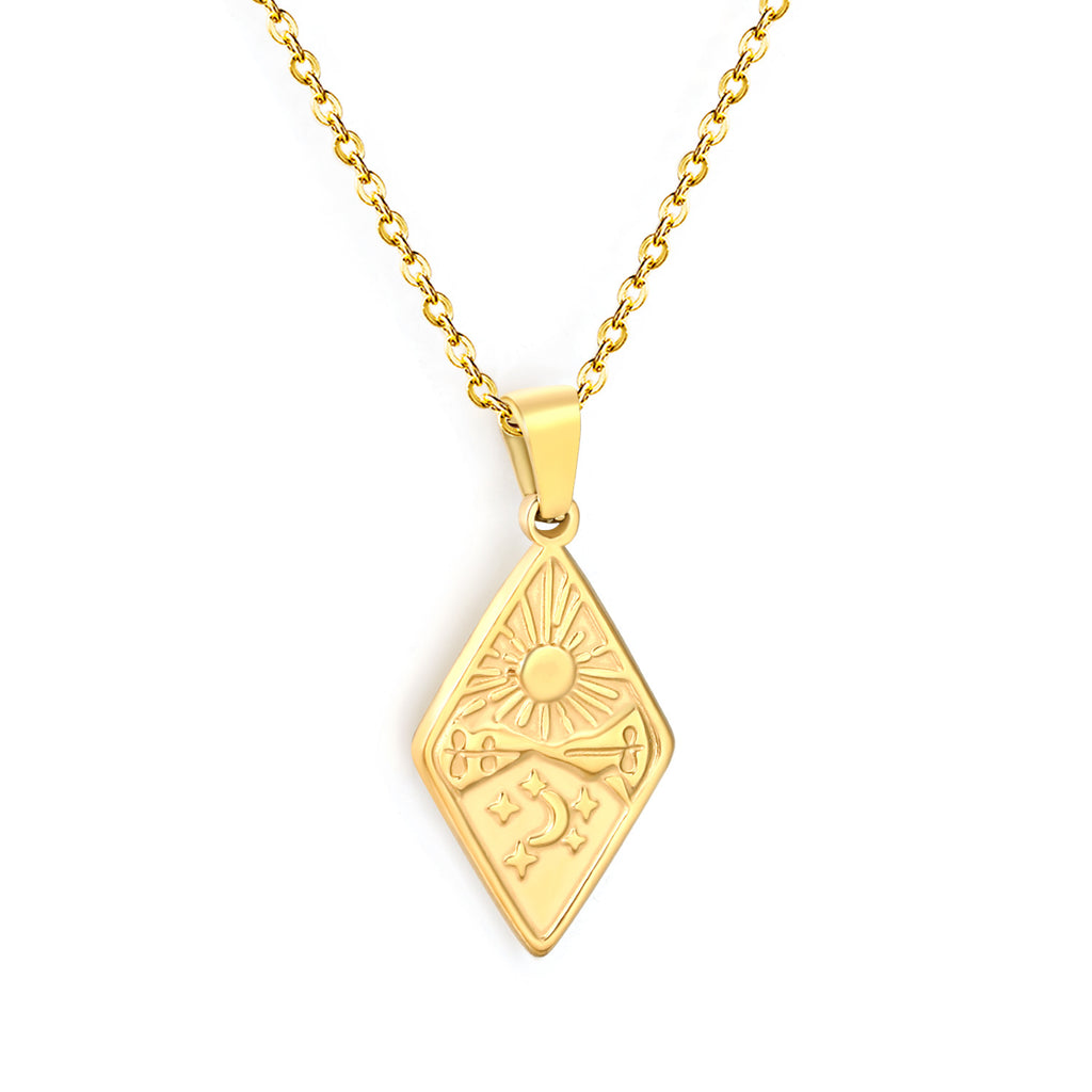 Damen Halskette mit romantischem, geometrischem Anhänger und anpassbarer Kettenlänge Shop Nory