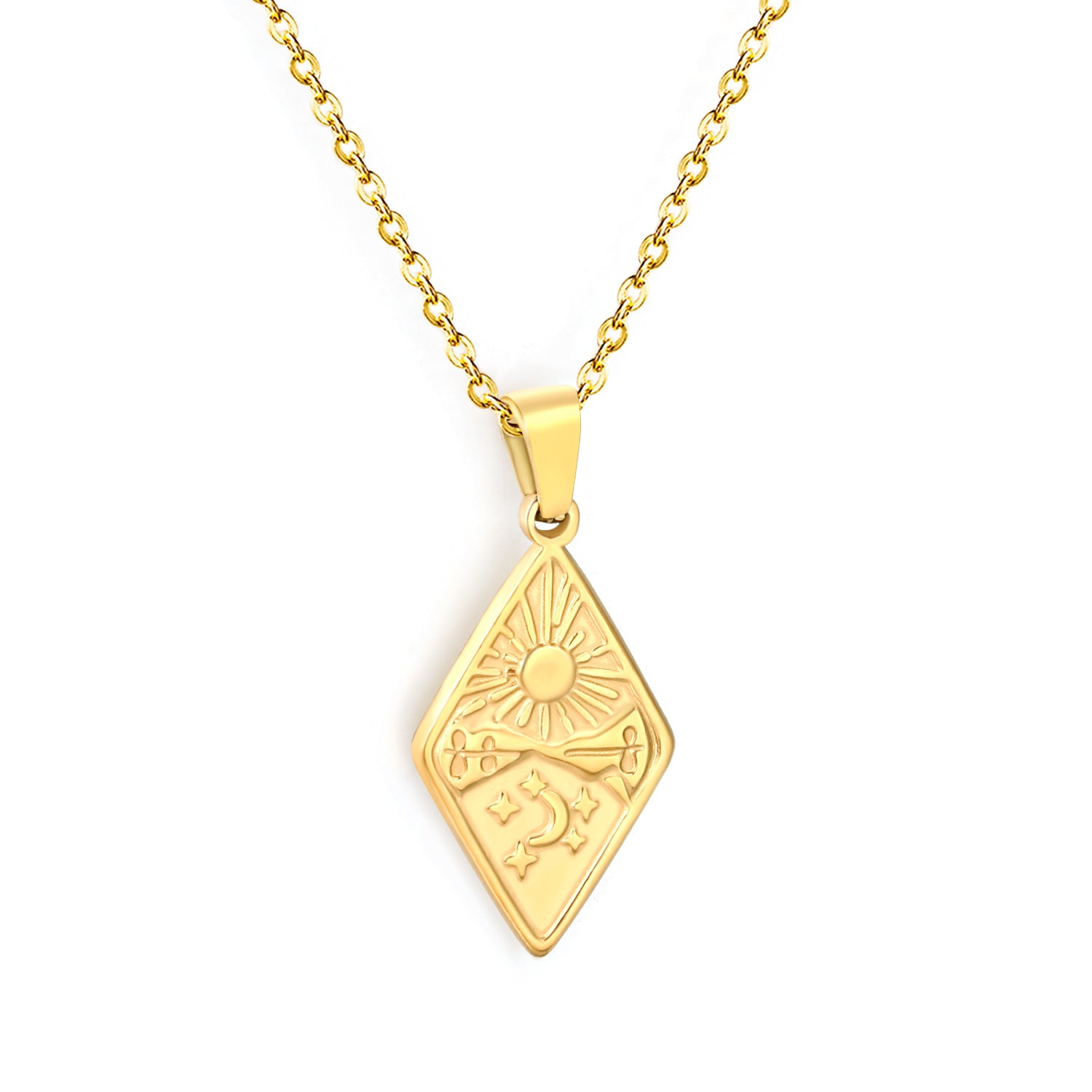 Damen Halskette mit romantischem, geometrischem Anhänger und anpassbarer Kettenlänge Shop Nory