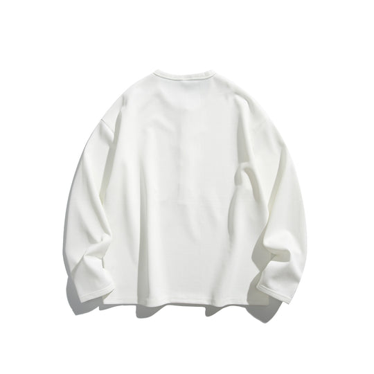 Unisex Waffelstrick-Henleyshirt mit Knopfleiste und Rundhalsausschnitt Shop Nory