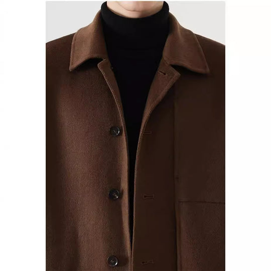 Herren Boxy Wollmix-Hemdjacke mit durchgehender Knopfleiste und überschnittener Schulter Shop Nory