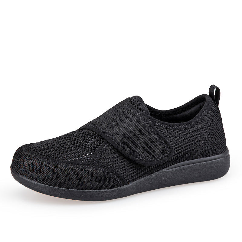 Herren nan orthopädischer Pantoffel mit verstellbarem Klettverschluss, atmungsaktivem Mesh und stoßdämpfender Schaumstoffsohle