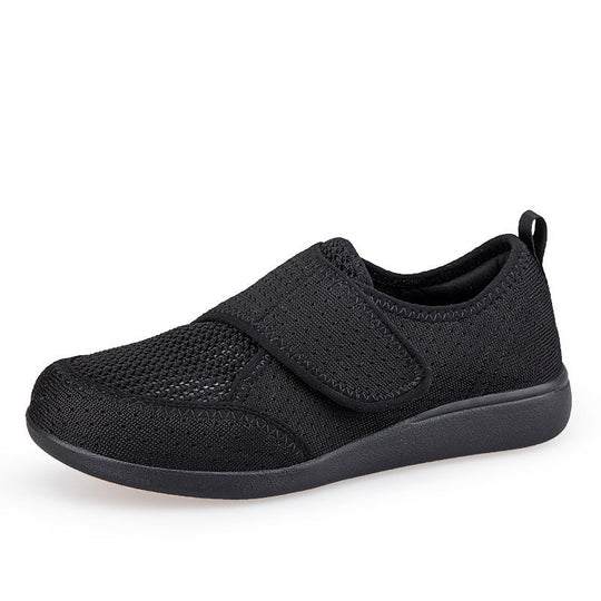 Herren nan orthopädischer Pantoffel mit verstellbarem Klettverschluss, atmungsaktivem Mesh und stoßdämpfender Schaumstoffsohle