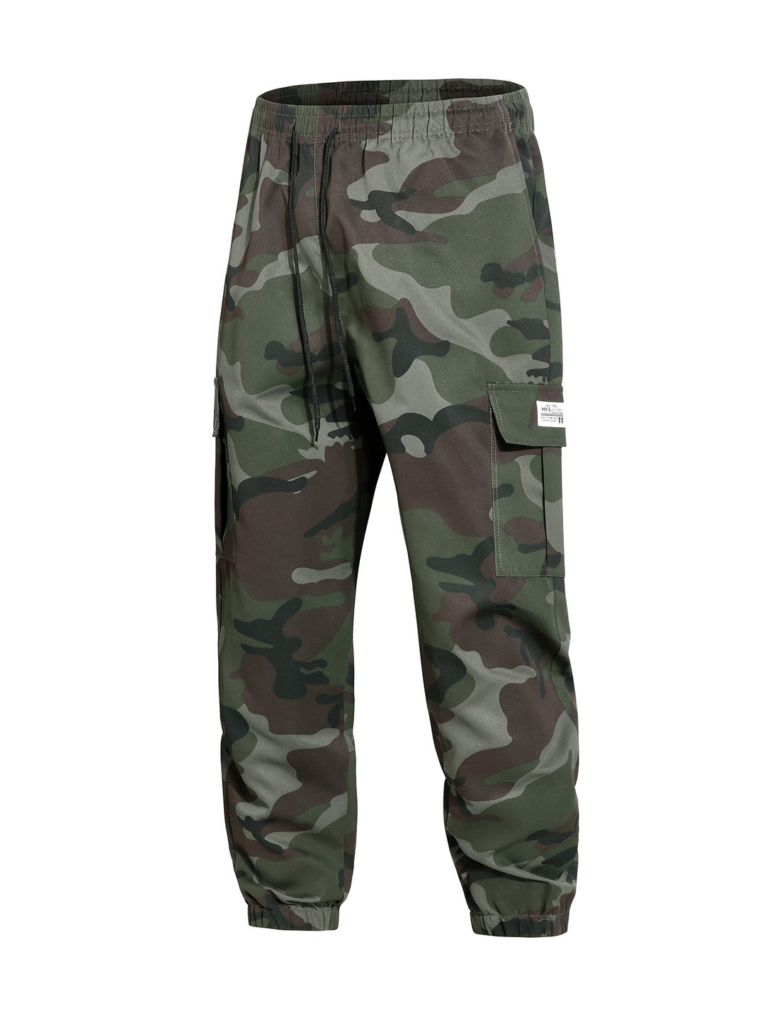 Herren Cargohose im Joggerstil mit Camouflage, Tunnelzugbund & elastischen Knöchelbündchen Shop Nory