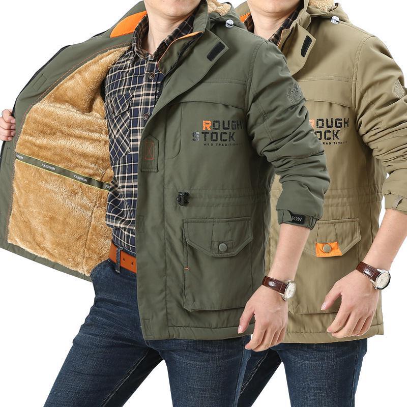 Herren winddichter Fieldparka mit wärmender Kunstfell‑Innenlage, Kapuze und multifunktionalen Taschen Shop Nory