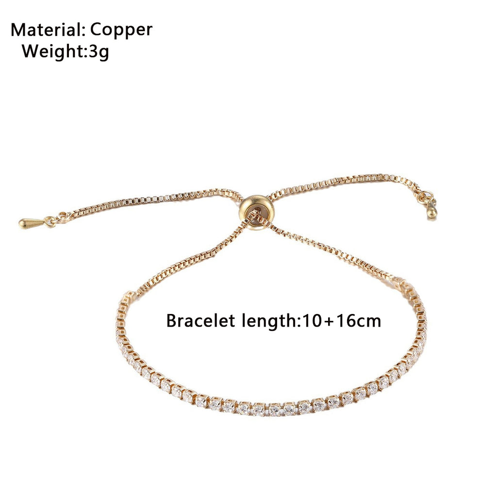 Damen Armband mit funkelnden Zirkonia Akzenten und einstellbarem Verschluss Shop Nory