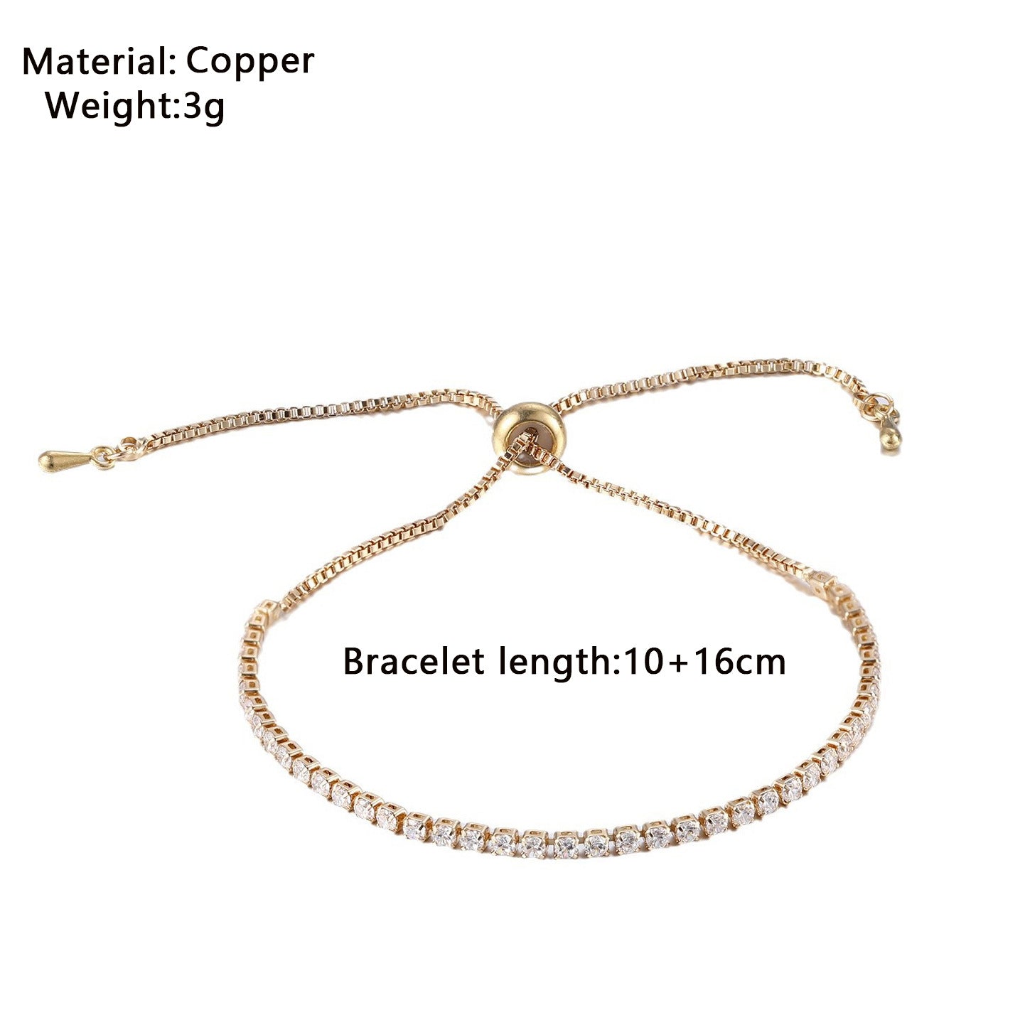 Damen Armband mit funkelnden Zirkonia Akzenten und einstellbarem Verschluss Shop Nory