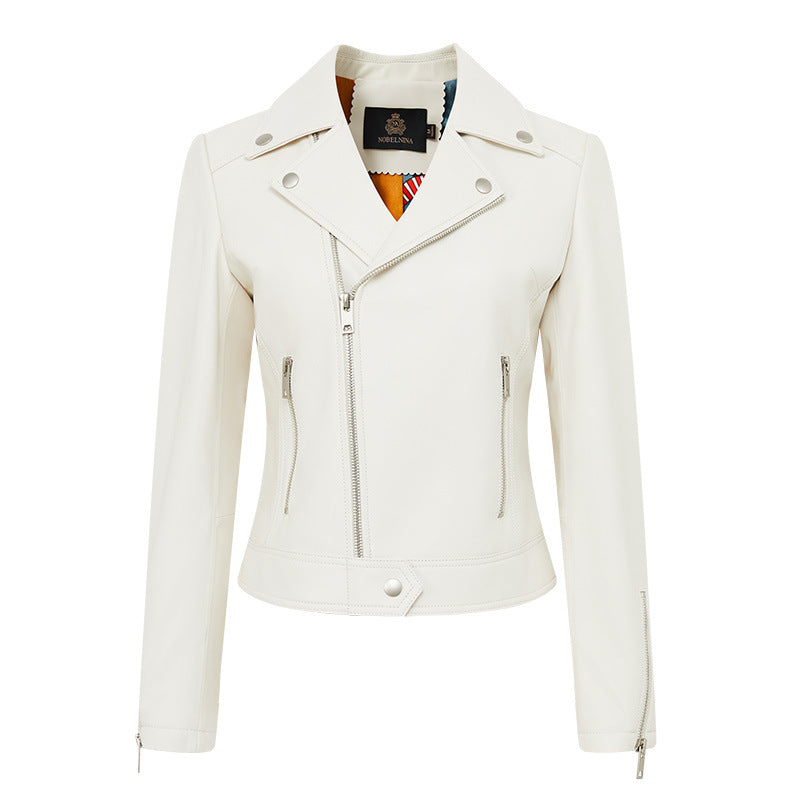 Damen Stylische Lederjacke im Biker-Stil Shop Nory