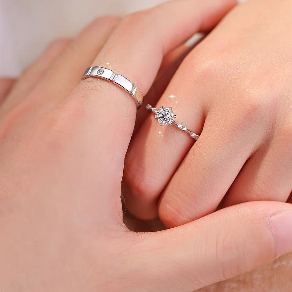Damen Verlobungsring-Set mit funkelndem Zirkonia Shop Nory