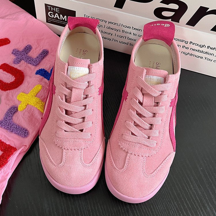 Damen Sneakers aus hochwertigem Wildleder mit modischen Akzenten Shopnory