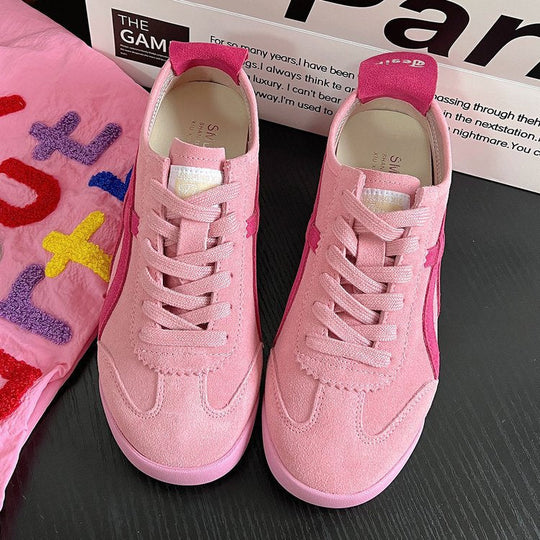 Damen Sneakers aus hochwertigem Wildleder mit modischen Akzenten Shopnory