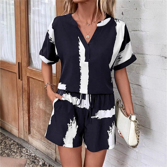 Damen Trendiger Jumpsuit mit kreativem Muster und komfortablem Schnitt Shopnory