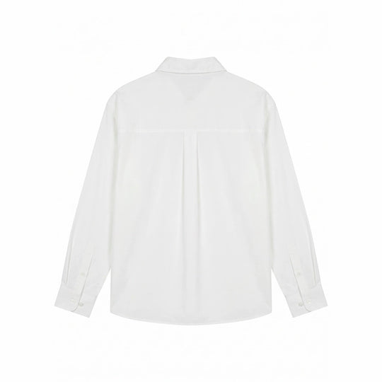 Damen Oversize-Hemdbluse mit feinen Stickapplikationen und verlängertem Saum Shop Nory