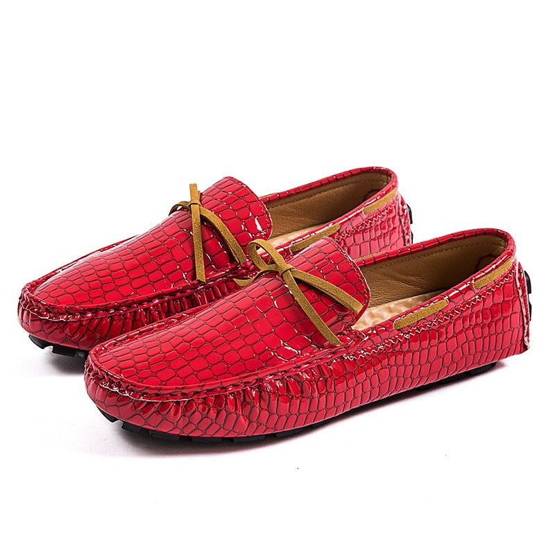 Damen lackierte Mokassin-Fahrerhalbschuhe mit Krokoprägung, weichem Lederfutter und profilierter Noppenlaufsohle Shop Nory