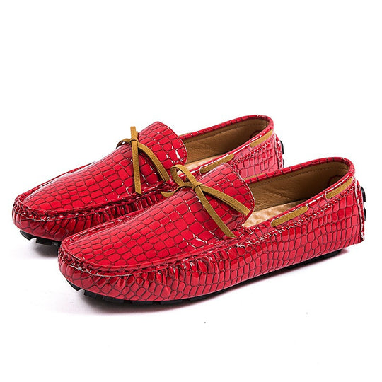 Damen lackierte Mokassin-Fahrerhalbschuhe mit Krokoprägung, weichem Lederfutter und profilierter Noppenlaufsohle Shop Nory