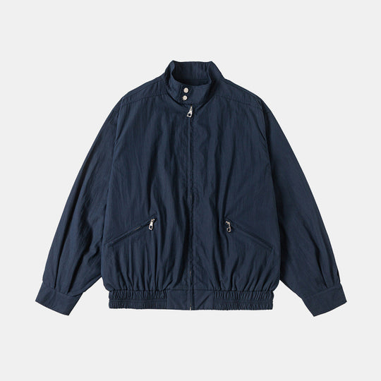 Herren Leichte Harrington-Jacke mit Stehkragen elastischem Saum und schrägen Reißverschlusstaschen Shop Nory