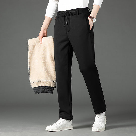Herren Thermo-Jogginghose mit Teddyfutter, elastischem Bund und Reißverschlusstaschen Shop Nory