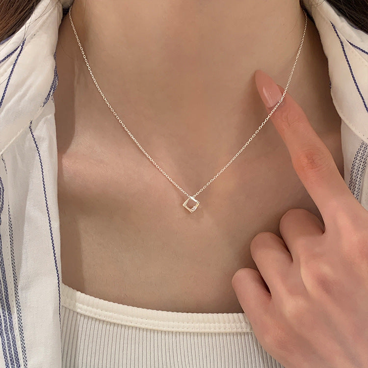 Damen elegante Halskette mit geometrischem Anhänger Shop Nory