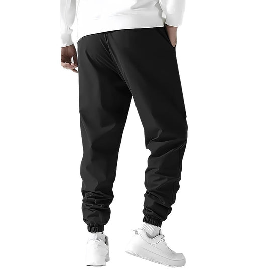 Herren Utility-Cargohose im Joggerstil mit Tunnelzugbund elastischen Beinabschlüssen und Multifachtaschen Shop Nory