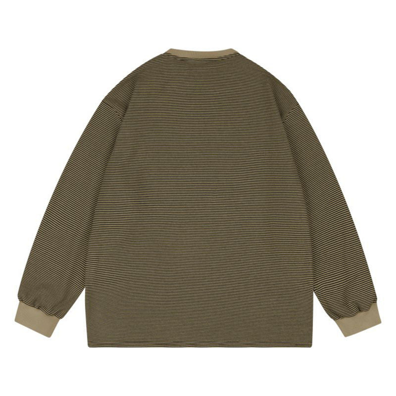 Unisex Weites gestreiftes Longsleeve im Oversize-Schnitt mit Rippbündchen Shop Nory
