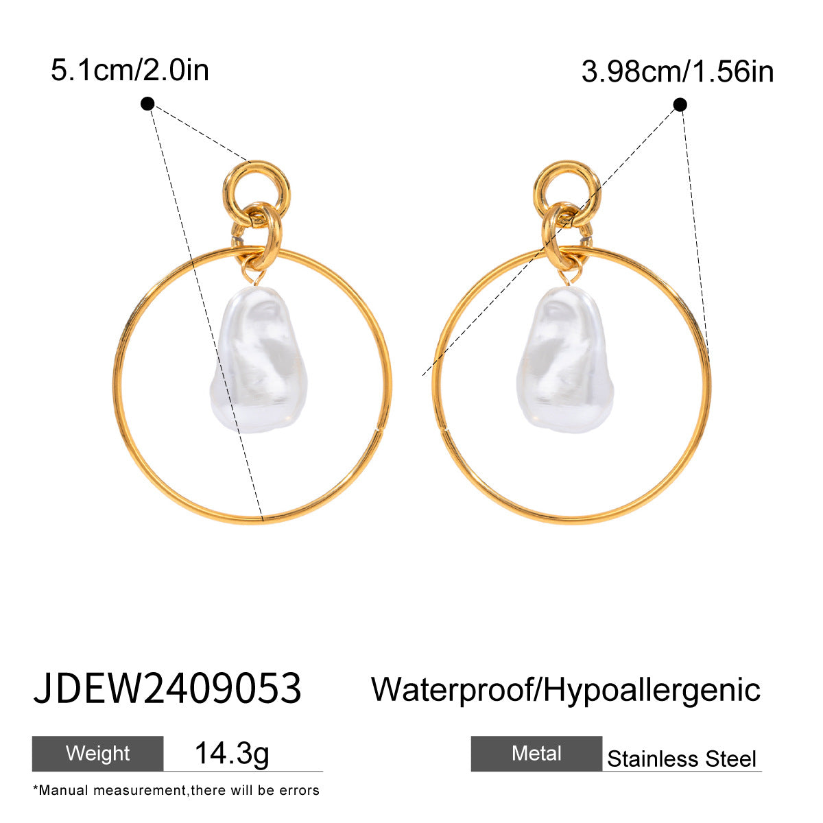 Damen Ohrhänger mit elegantem Ring und feinen Perlenakzenten Shop Nory