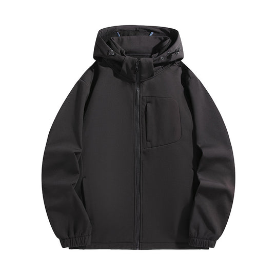 Herren Leichte Softshell‑Kapuzenjacke mit wasserabweisender Membran und Brusttasche Shop Nory