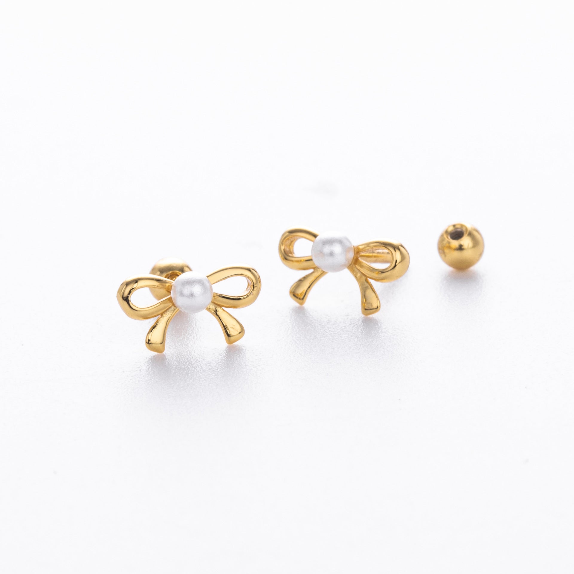 Damen Ohrstecker mit verspieltem Schleifen-Design aus 925 Sterling Silber Shop Nory