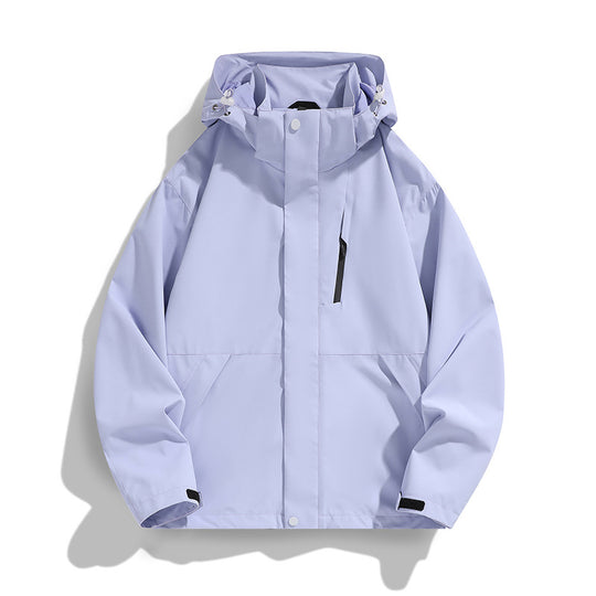 Damen Oversize Softshell-Kapuzenjacke mit Drop-Shoulder, verdeckten Reißverschlüssen und Kordelzug Shop Nory