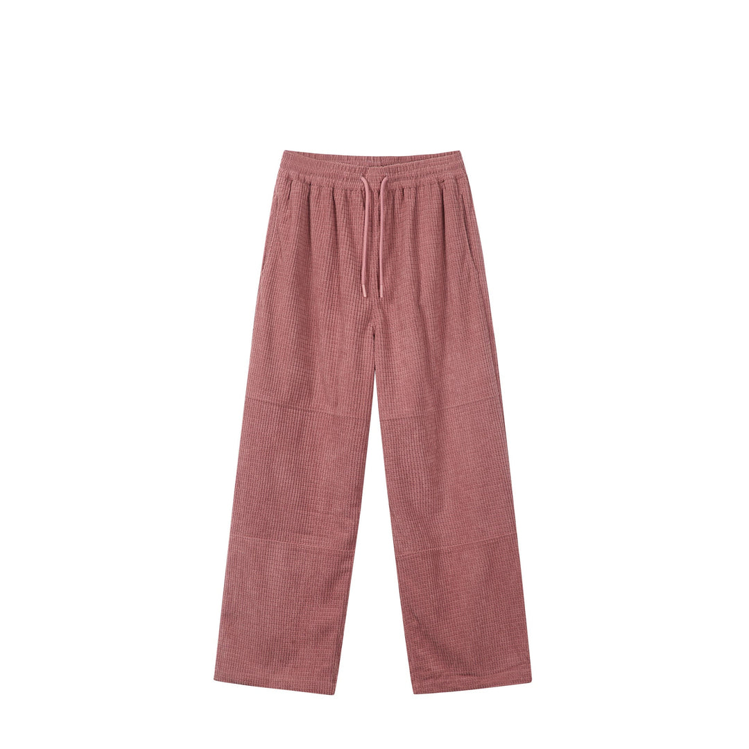 Damen Waffelstrick-Loungehose mit weitem Bein, elastischem Bund und Tunnelzug Shop Nory