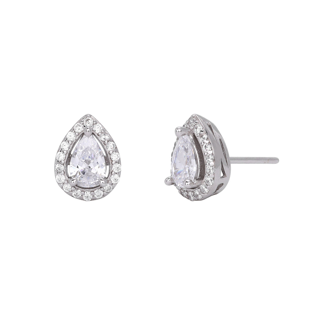 Damen Halskette mit tropfenförmigem Zirkonanhänger aus 925 Sterlingsilber und elegantem Design Shop Nory
