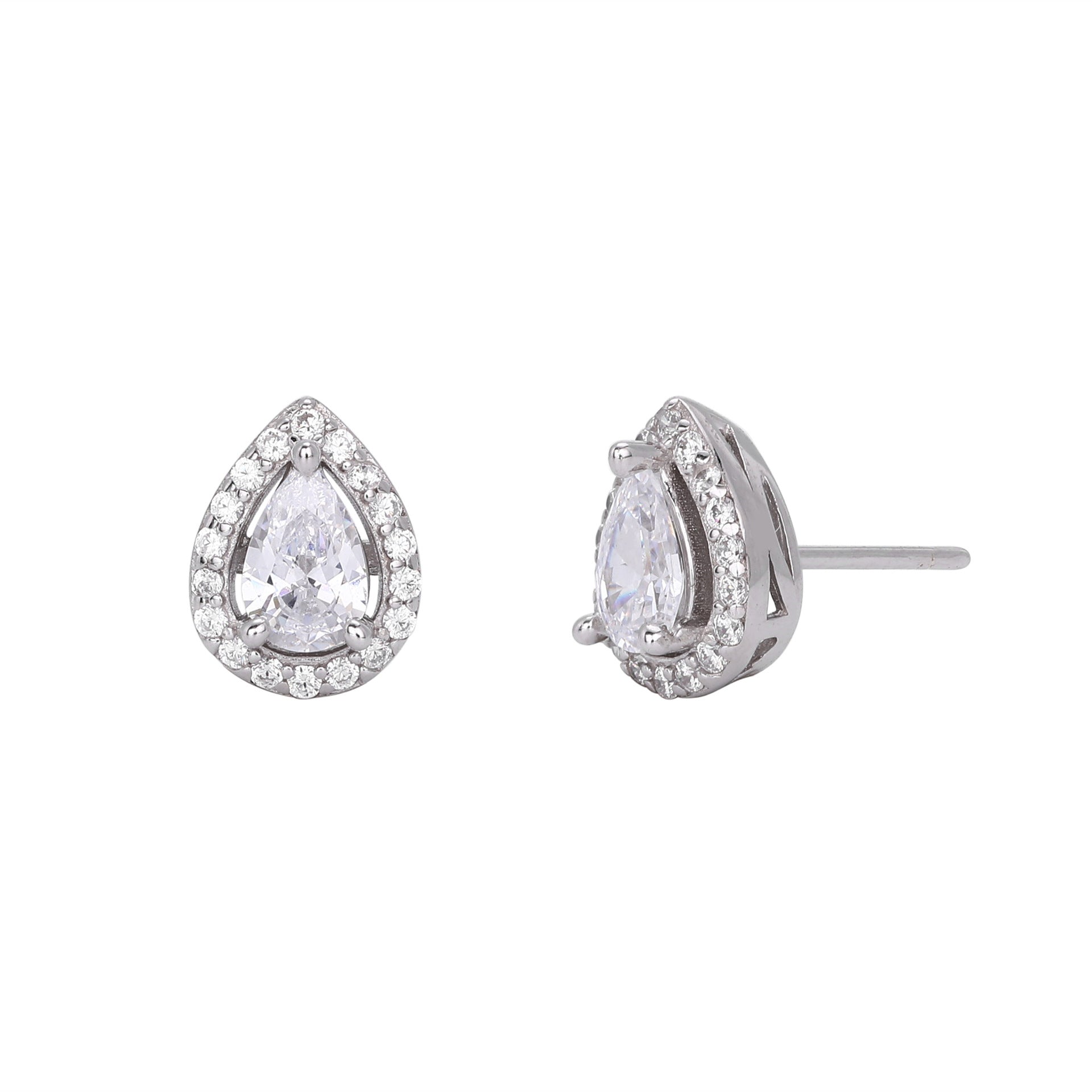 Damen Halskette mit tropfenförmigem Zirkonanhänger aus 925 Sterlingsilber und elegantem Design Shop Nory