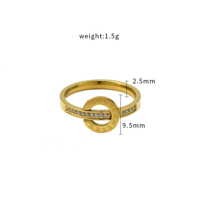Damen Designer Ring mit funkelnden Zirkonia Steinen Shop Nory