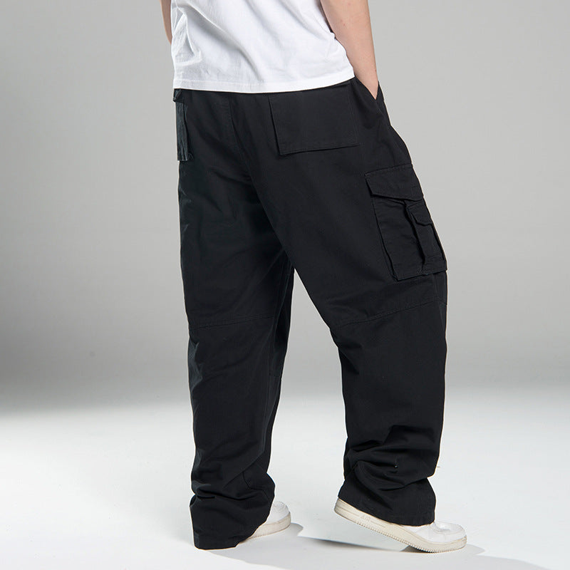 Herren Oversized Cargo-Hose mit weitem Bein, Mehrfach-Taschen und verstärkten Nähten Shop Nory