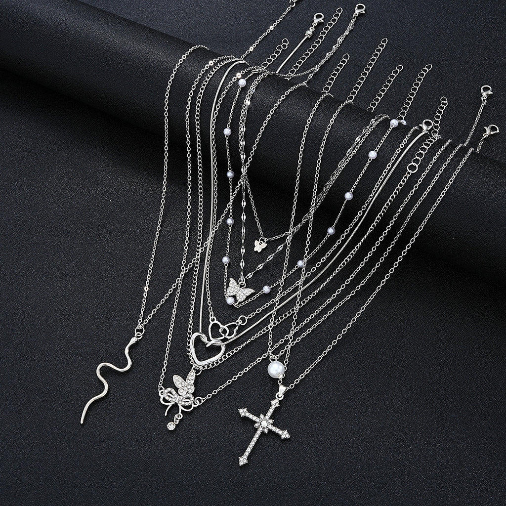 Damen Halsketten Set mit vielfältigen Anhängern Shop Nory