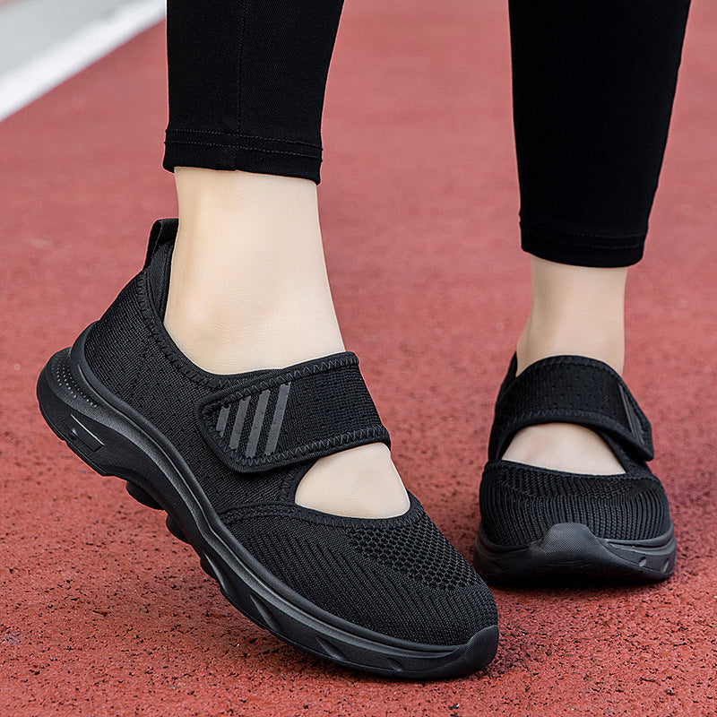 Damen Leichte Komfort-Sneaker mit Klettverschluss
