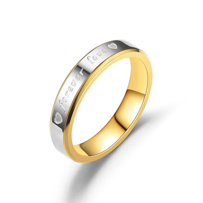 Damen Ring mit eingravierter Botschaft und hochwertiger Edelstahl-Oberfläche Shop Nory