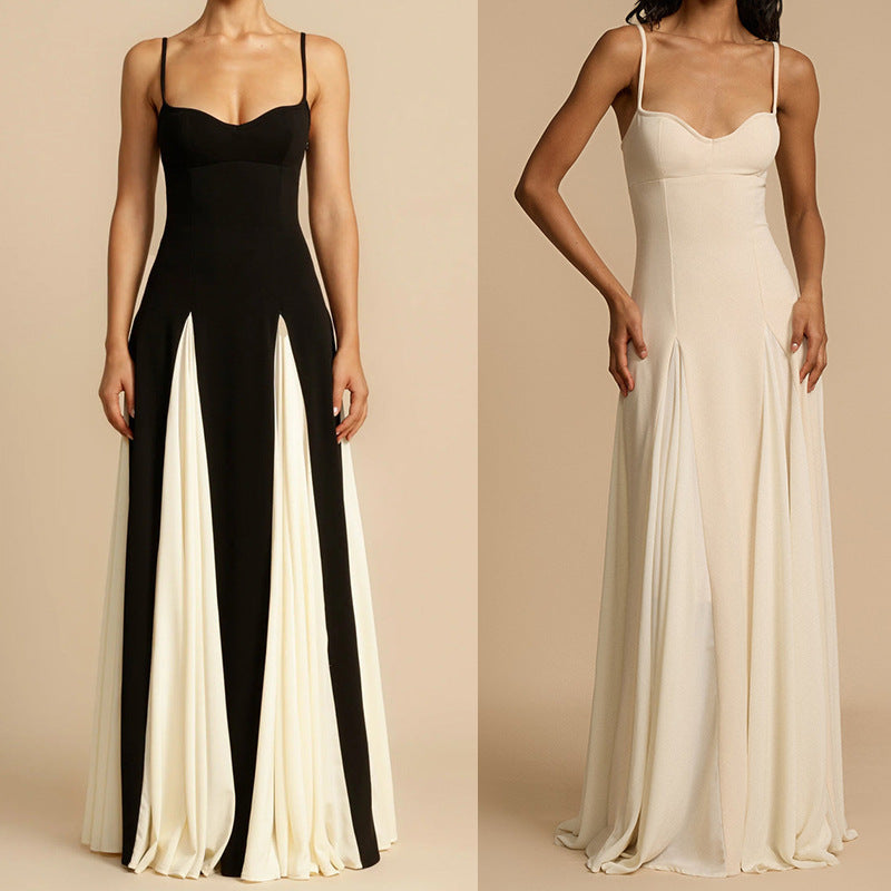 Damen Elegantes Abendkleid mit asymmetrischem Saum und feinen Rüschen