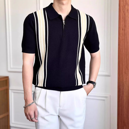 Herren Modisches Poloshirt mit Reißverschluss Shop Nory