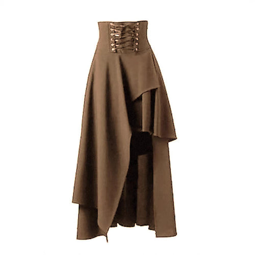 Damen Eleganter asymmetrischer Rock mit Schnürung