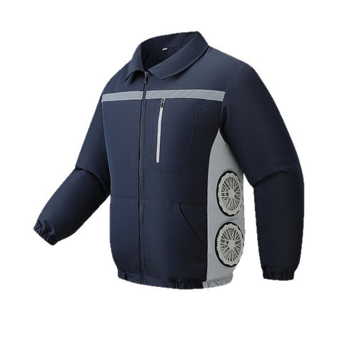Unisex nan kühlende Ventilationsjacke mit integrierten seitlichen Lüftern und atmungsaktivem Funktionsmaterial Shopnory