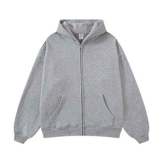Unisex Kapuzen-Sweatjacke mit durchgehendem Reißverschluss, oversized Passform und Kängurutaschen Shop Nory