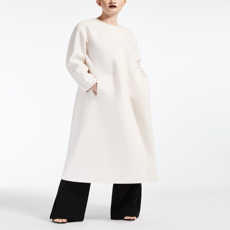 Damen Oversize-Mantel mit Rundhals und verdeckter Knopfleiste Shop Nory