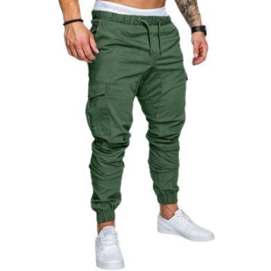 Herren taillierter Cargo-Jogger mit elastischem Bund, Kordelzug und aufgesetzten Taschen Shop Nory